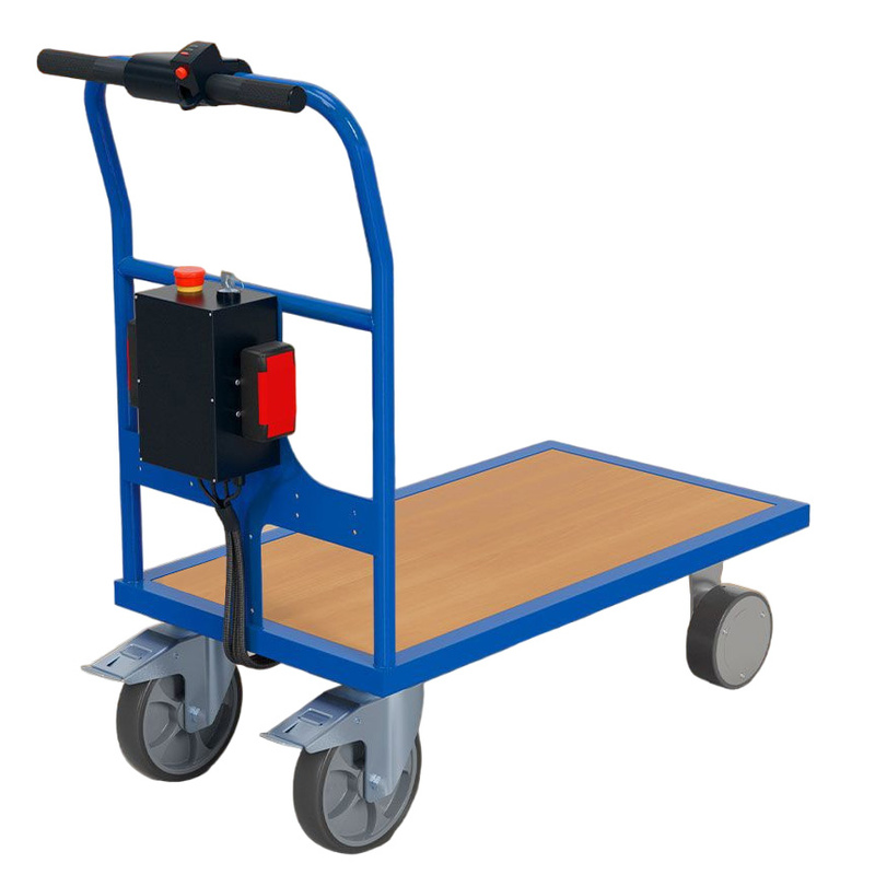 Wózek transportowy elektryczny magazynowy platforma 100x60 cm 500 kg CASTSBW.1060.E